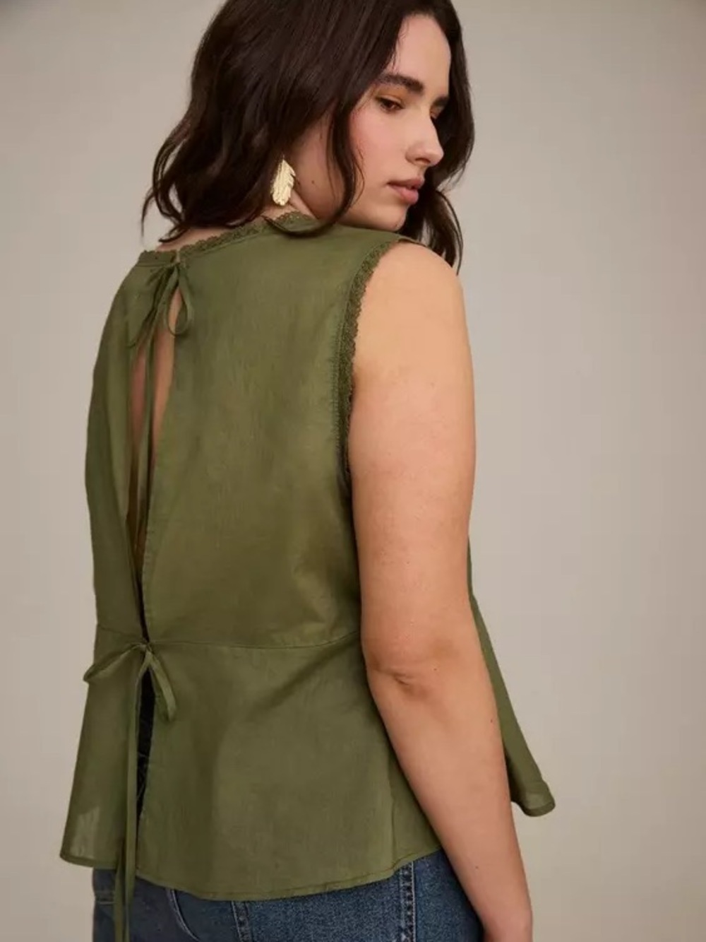 Torrid Festi Cotton Tie-Back Tank - Picture 2 of 2